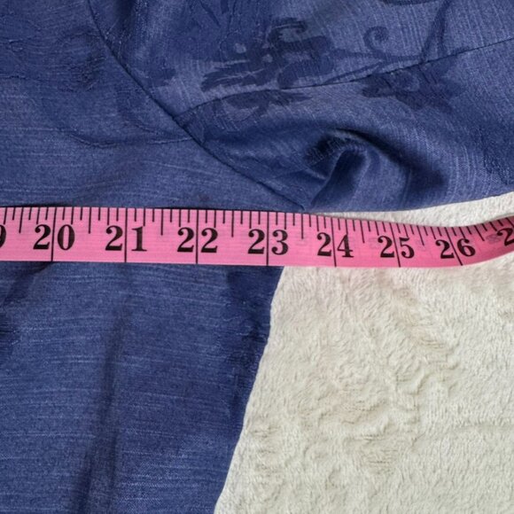 NWT Chicos Brocade Blazer Jacket Blue Sz X=Large Open Front Embroidered Ruffles - Picture 8 of 12